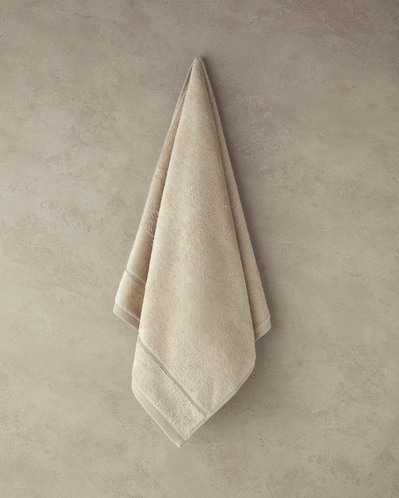 Leafy Bambu Yüz Havlusu 50x90 cm Açık Bej