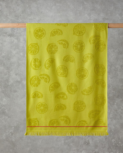 Lemon Garden Pamuklu Plaj Havlusu 70x140 cm Açık Yeşil