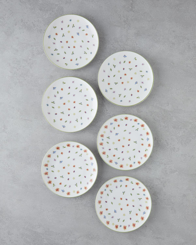 Lilyum Porselen 6lı Pasta Seti 21 cm Renkli