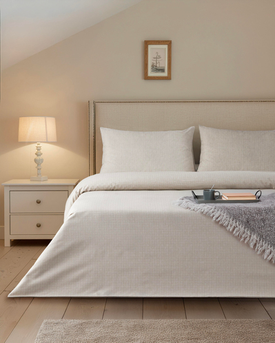 Linework Kolay Ütülenir Çift Kişilik Nevresim Takımı 200x220 cm Bej