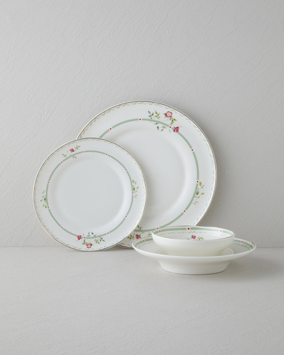 Luz Bone Porselen Yemek Takımı 24 Parça 6 Kişilik Renkli