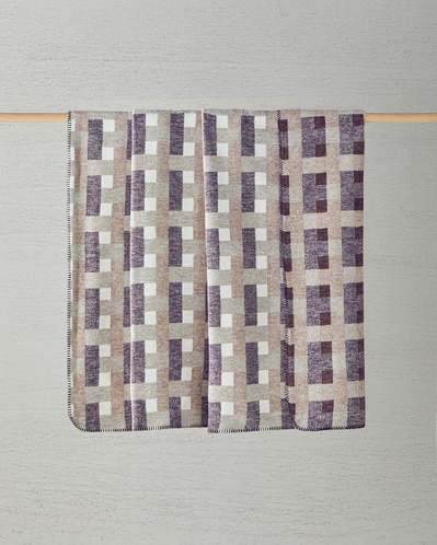 Magnet Pamuklu King Size Battaniye 220x240 cm Krem - Bordo