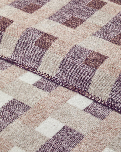 Magnet Pamuklu King Size Battaniye 220x240 cm Krem - Bordo