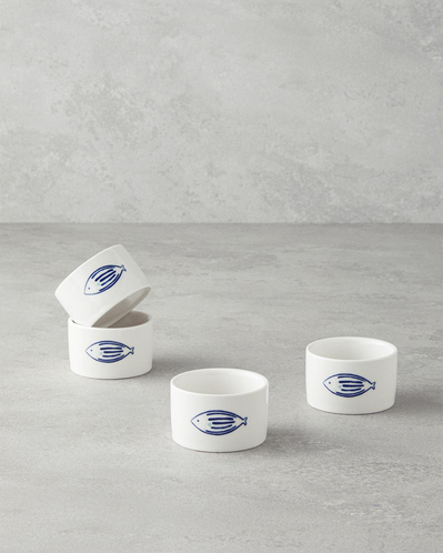 Marinique Stoneware 4lü Çerezlik 6,5 cm Mavi