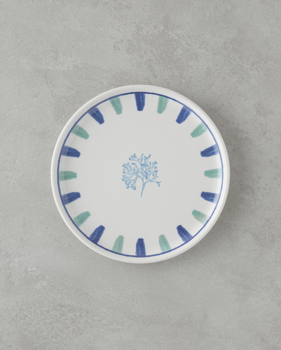 Mariscopia Seramik Pasta Tabağı 20 cm Mavi-yeşil