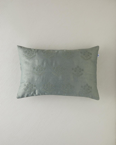 Naki Nakışlı Dekoratif Kırlent 33x50 cm Yeşil