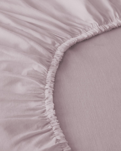 Novella Premium Pamuklu Çift Kişilik Lastikli Çarşaf 160x200 cm Lila