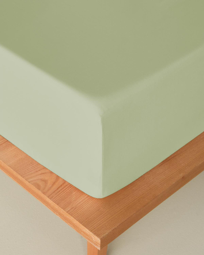 Novella Premium Pamuklu Tek Kişilik Lastikli Çarşaf 100x200 cm Açık Yeşil