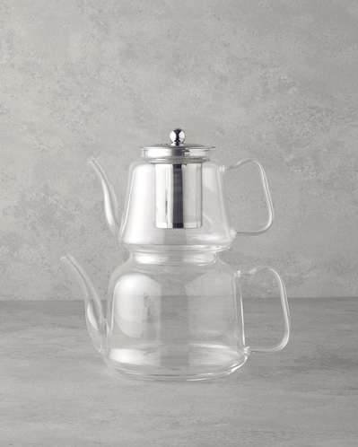 Odin Borosilikat Cam Çaydanlık 600-1200 ml Şeffaf