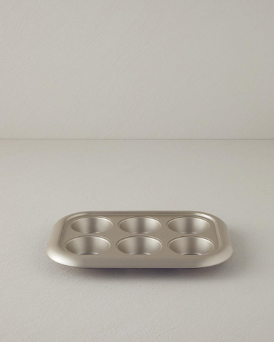 Patisserie Mimi Karbon Çelik Muffin Kek Kalıbı 29,5x21 cm Şampanya