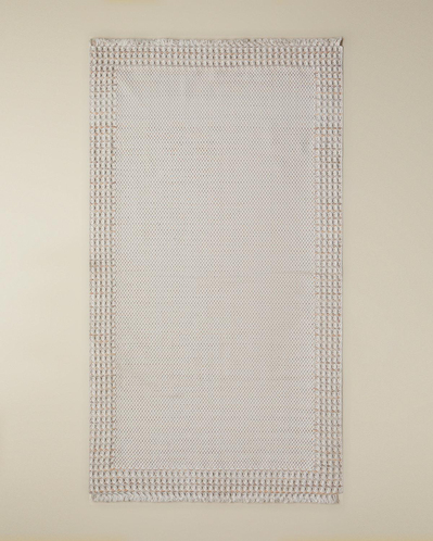 Pearly Pamuklu Dokuma Kilim Turuncu-Ekru-Bej