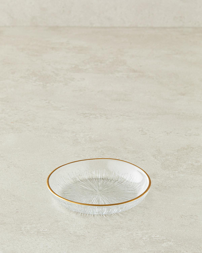 Petal Cam Çerezlik 12 cm Gold