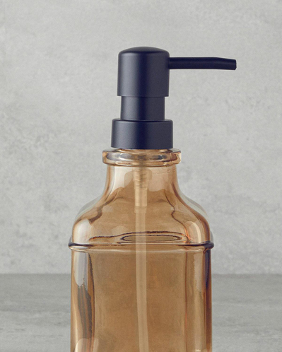 Polina Cam Banyo Sıvı Sabunluk Amber