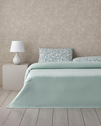 Pretty ivy Soft Çift Kişilik Pike Takımı 200x220 cm Açık Yeşil