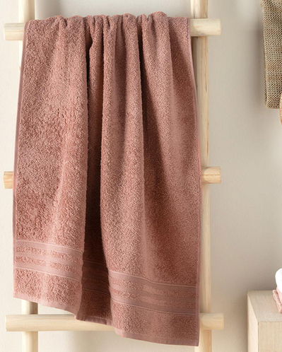 Pure Basic Pamuklu Banyo Havlusu 70x140 cm Açık Pembe