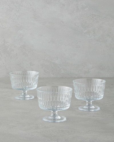 Pure Cam 3lü Cup - Dondurma Kasesi 250 ml Şeffaf