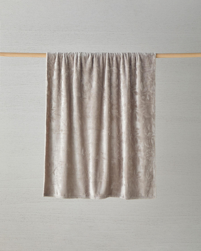 Ramona Jakarlı Pelüş Tv Battaniye 120x160 cm Bej