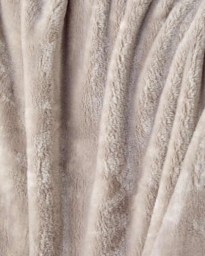 Ramona Jakarlı Pelüş Tv Battaniye 120x160 cm Bej