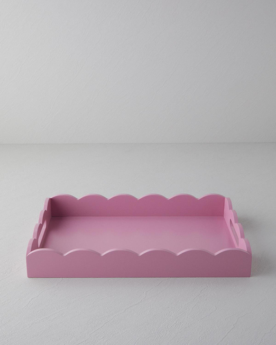 Retro Ahşap Tepsi 40x27 cm Pembe