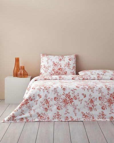 Rosey Violen King Size Nevresim Takımı Turuncu