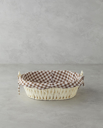 Rovella Kağıt Ekmek Sepeti 29x22x9,5 cm Krem