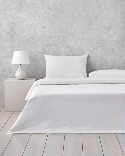 Royal Leafage Nakışlı Pamuk King Size Nevresim Takımı 240x220 cm Beyaz