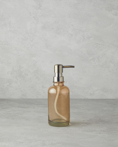 Rustic Cam Banyo Sıvı Sabunluk Amber