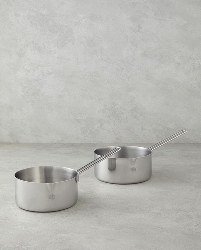 SauceMate Paslanmaz Çelik 2li Sos Tencere Seti 14-16 cm Silver