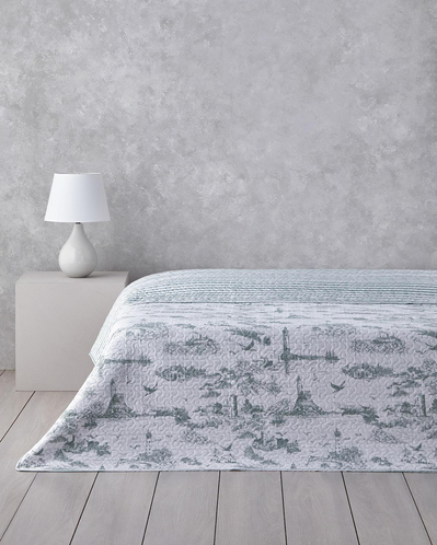 Seaside Serenity King Size Çok Amaçlı Örtü 240x220 cm Seledon