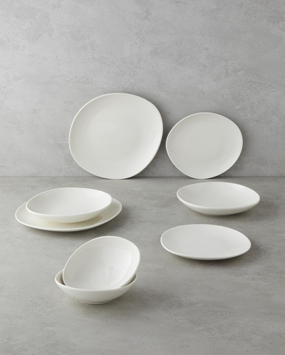 Shape Porselen Yemek Takımı 8 Parça 2 Kişilik Beyaz