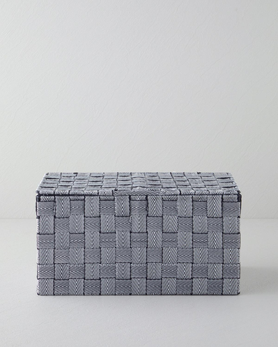 Shine Saklama Kutusu 34x22x17 Siyah - Beyaz