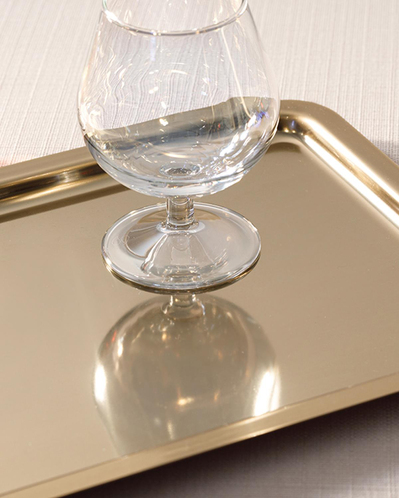 Shiny Metal Sunum Tepsisi Gold