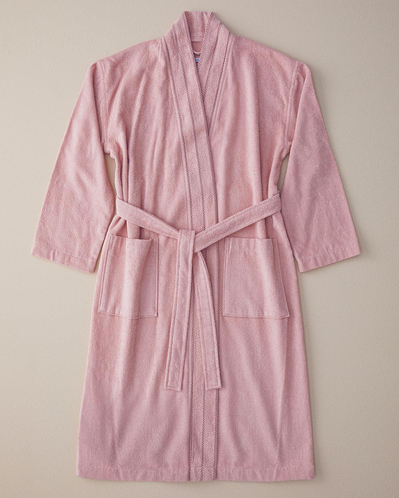 Soft %100 Pamuklu Bornoz Açık Pembe