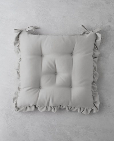 Soft Cozy Sandalye Minderi 40x40 cm Açık Gri