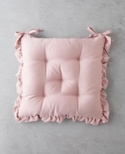 Soft Cozy Sandalye Minderi 40x40 cm Pudra