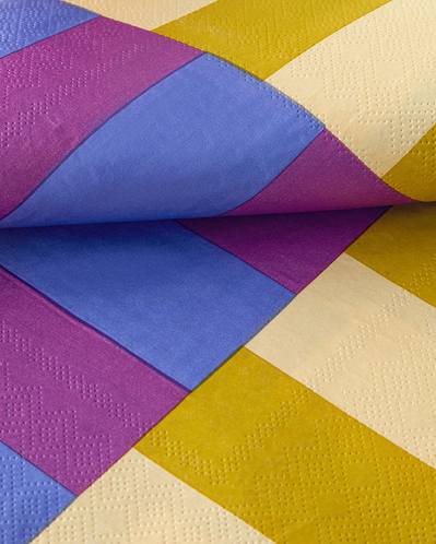 Summer Checkers 20li Kağıt Peçete 33x33 cm Mor-Sarı