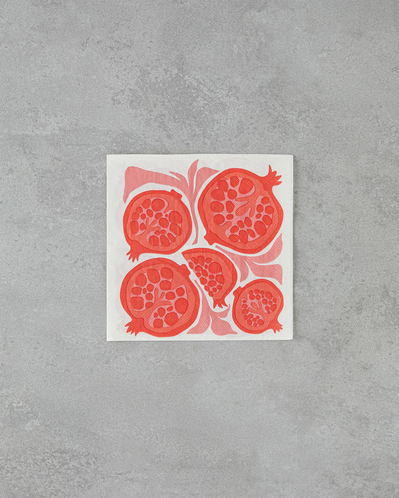 Summer Pomegranate 20li Kağıt Peçete 33x33 cm Kırmızı