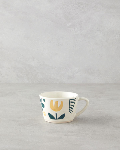 Sun Time Stoneware Kupa 220 ml Sarı-Yeşil