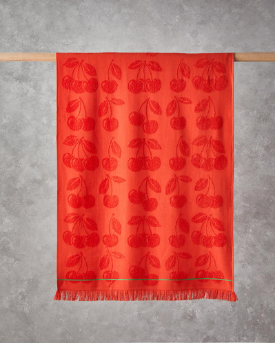 Sweet Cherry Pamuklu Plaj Havlusu 70x140 cm Mercan