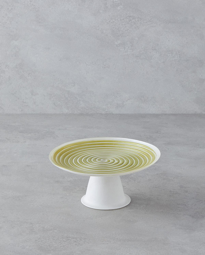Swirly Cam Kek Standı 21 cm Yeşil