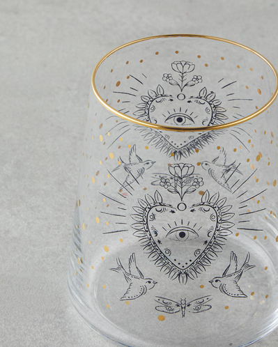 Talisman Magical Cam 2li Bardak 380 ml Şeffaf-Gold