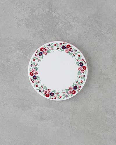 Vespera Seramik Bardak Altlığı 11 cm Beyaz - Pembe