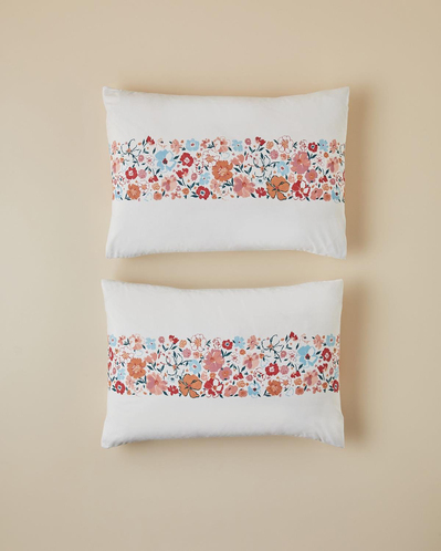 Vintage Floral Kolay Ütülenir 2li Yastık Kılıfı 50x70 cm Pembe