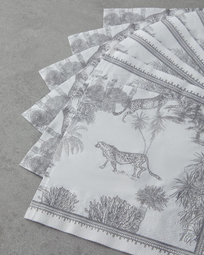 Wildica 20li Kağıt Peçete 33x33 cm Gri-Beyaz