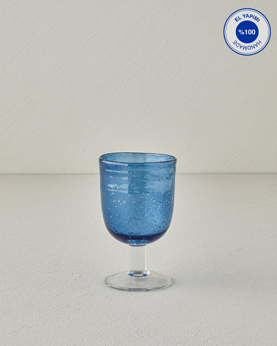 Calle Cam El Yapımı Kadeh 320 ml Mavi