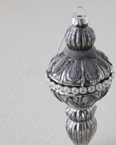 Bega Yılbaşı Ağaç Süsü 6x6x13 cm Gri