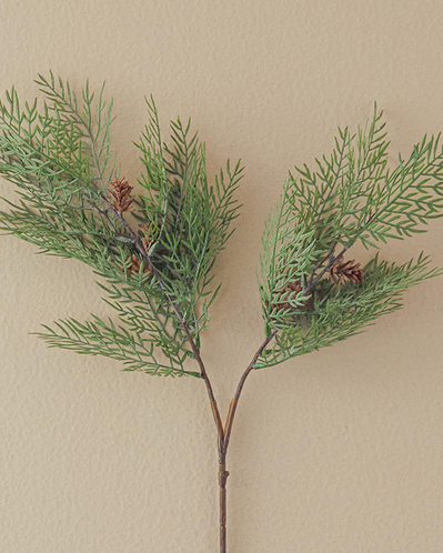 Birch Leaf Spray Tek Dal Yapay Çiçek Yeşil