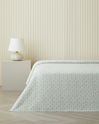 Bloom Crest Çift Kişilik Pike 200x220 cm Yeşil