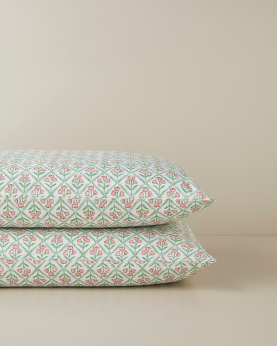Bloom Crest Kolay Ütülenir 2li Yastık Kılıfı 50x70 cm Yeşil