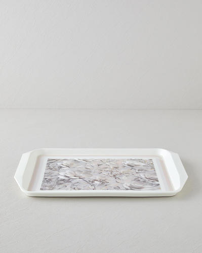 Blooming PP Kaydırmaz Tepsi 39x30 cm Krem